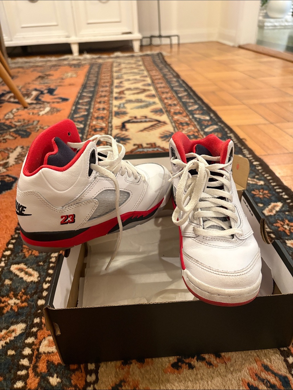 Nike Jordan 5 Retro Fire red black 13c
